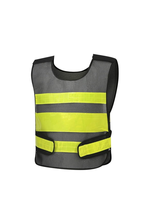 Men's Safety Vest High Visibility Reflective Vest with 3 Stripes for Construction Road Work Night Running Cycling Breathable Mesh Waistcoat
