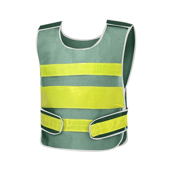 Fewfanhot Men's Safety Vest High Visibility Reflective Vest with 3 Stripes for Construction Road Work Night Running Cycling Breathable Mesh Waistcoat