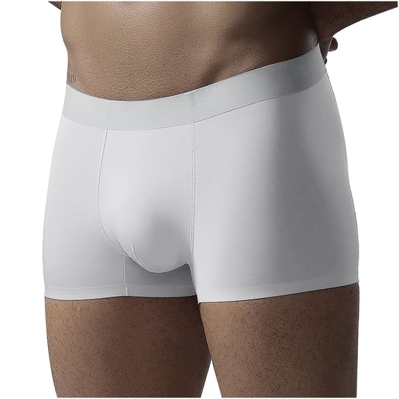 Fewfanhot Men's Seamless Boxer Briefs, Low Rise Soft Breathable Underwear, Stretchy Comfy Trunks for All-Day Comfort & Daily Wear, L-4XL