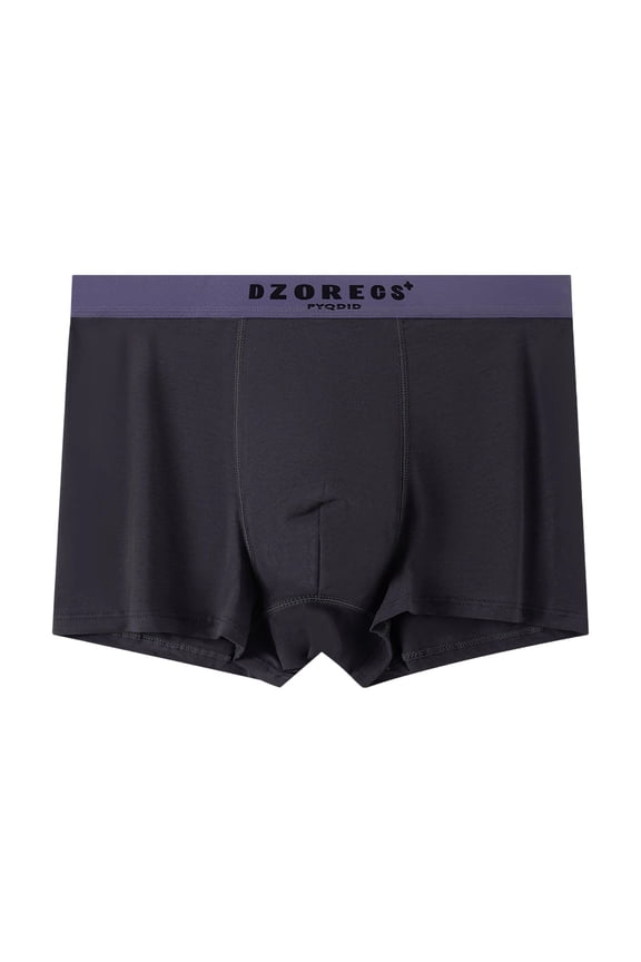 Men's Seamless Cotton Boxer Shorts - Silk Crotch 10A Antibacterial Design Soft Breathable Tag-Free Sports Underpants