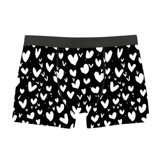 Fewfanhot Men's Special Print Boxer Briefs - Elastic Waist Casual Underpants Comfortable Breathable Valentines Day Gifts