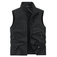 thumbnail image 1 of Fewfanhot Men's Stand Collar Vest Lightweight Sleeveless Jacket with Multiple Utility Pockets Outdoor Travel Hiking Fishing Everyday Wear, M-5XL, 1 of 6