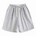 thumbnail image 1 of Fewfanhot Men's Summer Cotton Gauze Shorts - Fashion Printed Breathable Soft Moisture-Wicking Home Sleep Pants, 1 of 2