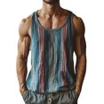 thumbnail image 1 of Fewfanhot Men's Summer Printed Round Neck Tank Top Lightweight Breathable Athletic Shirt for Sports and Hot Weather, 1 of 3