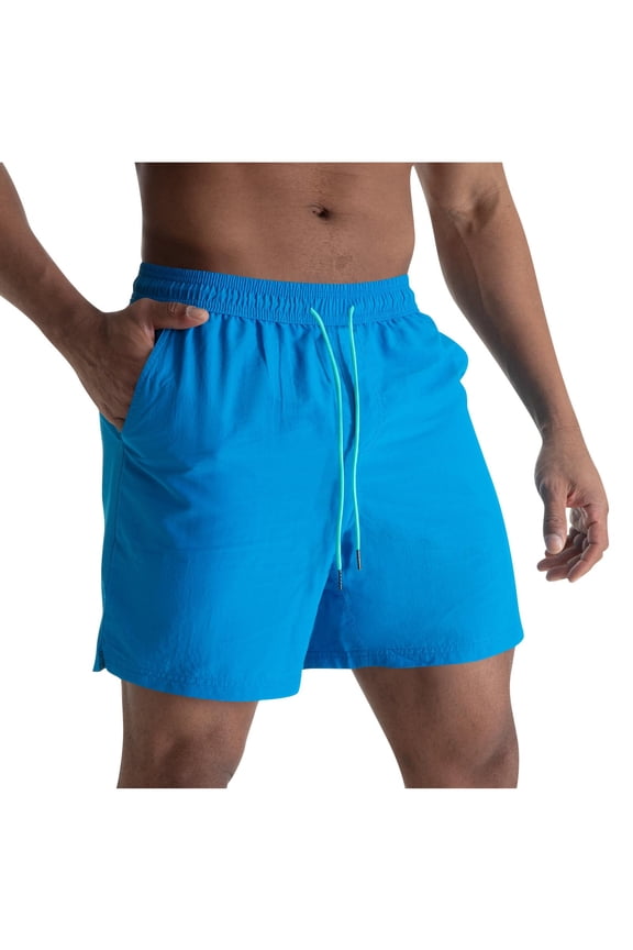 Men's Surf Style Athletic Shorts Quick Dry Swim Trunks Run Shorts Lightweight Fabric for Summer Beach Pool and Sports Activities