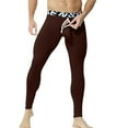 thumbnail image 1 of Fewfanhot Men's Thermal Pants Low Rise Leggings Long Johns High-Elastic Pant with Detachable Bag for Winter Wear Indoor Outdoor Fitness, 1 of 3