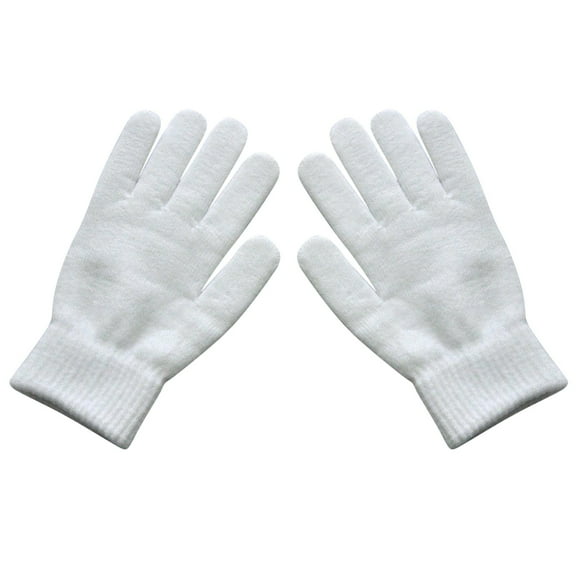 Fewfanhot Men's Thermal Touchscreen Gloves - Classical Solid Color Knit Gloves with Insulated Lining for Cold Weather Protection