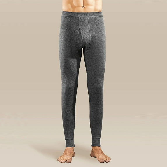 Fewfanhot Men's Thermal Underwear Pants Long Johns with Wool Blend Fabric for Winter Warmth and Cold Season Comfort