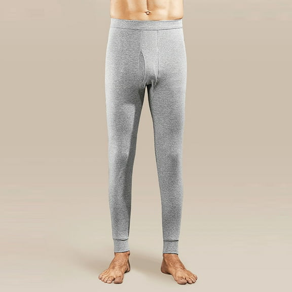 Fewfanhot Men's Thermal Underwear Pants Long Johns with Wool Blend Fabric for Winter Warmth and Cold Season Comfort