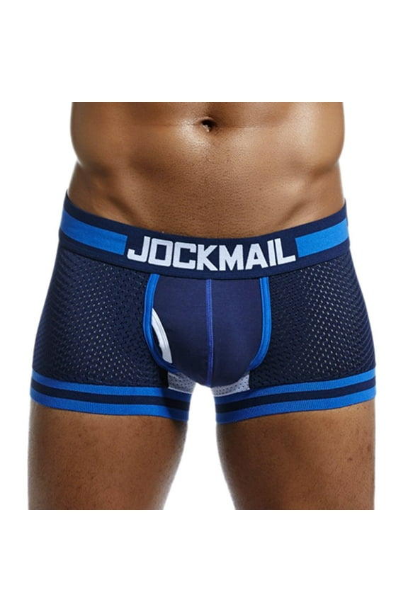 Men's Triangle Briefs Mesh Breathable Front Opening - Lightweight Breathable Underwear With Elastic Waistband For Daily Wear And Freedom