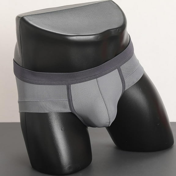 Fewfanhot Men's Triangle Panties Ultra-thin Underwear, Ice Silk U Bulge Pouch Male Breathable Comfy Underpants