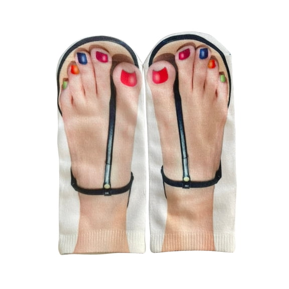 Fewfanhot Men's Woman's Printed Fashion Funny Flip Flops Sweat-absorbent Short-section breathable Socks