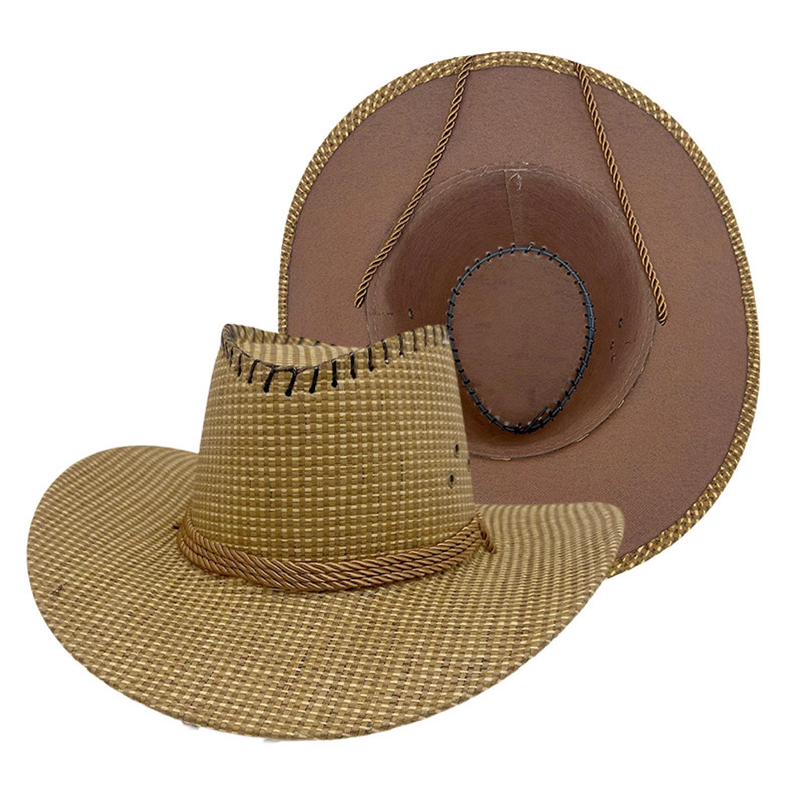 Straw Cowboy Hat with Adjustable Band for Men and Women Men & Women main image 3