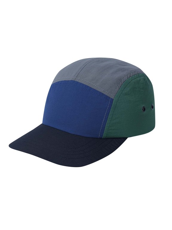 Men's Women's Color Block Camper Hat, Quick-Dry Nylon Breathable Eyelets Stylish Vintage Baseball Cap for Outdoor Hiking, Camping, Streetwear