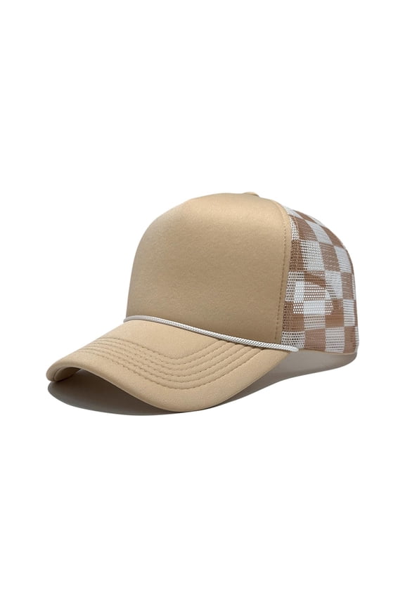 Men's Women's Color Block Camper Hat, Quick-Dry Nylon Breathable Eyelets Stylish Vintage Baseball Cap for Outdoor Hiking, Camping, Driving