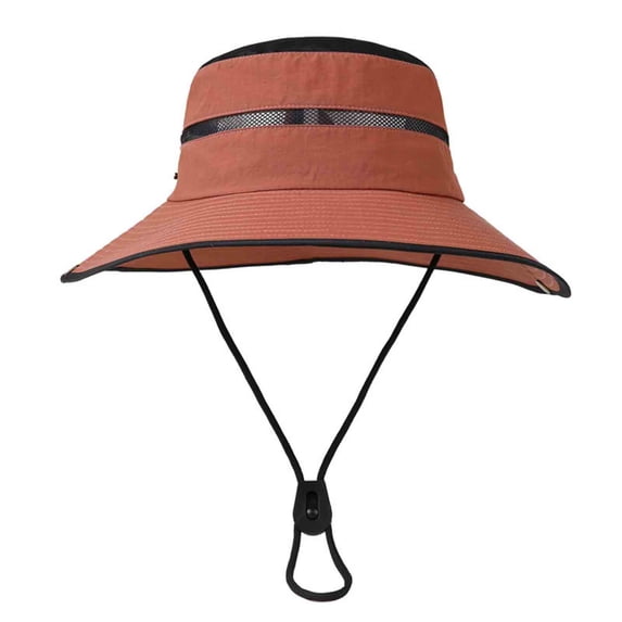 Fewfanhot Men's & Women's Reflective Strip Wide Brim Bucket Hat High-Visibility Adjustable Chin Strap, UPF Protection for Work, Cycling, Night Activities