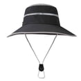 thumbnail image 1 of Fewfanhot Men's & Women's Reflective Strip Wide Brim Bucket Hat High-Visibility Adjustable Chin Strap, UPF Protection for Work, Cycling, Night Activities, 1 of 2