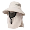 thumbnail image 1 of Fewfanhot Men's & Women's Wide Brim Sun Hat with Removable Face Cover & Neck Flap, Mesh Ventilation Adjustable Chin Strap UPF Protection for Fishing, Camping, 1 of 2