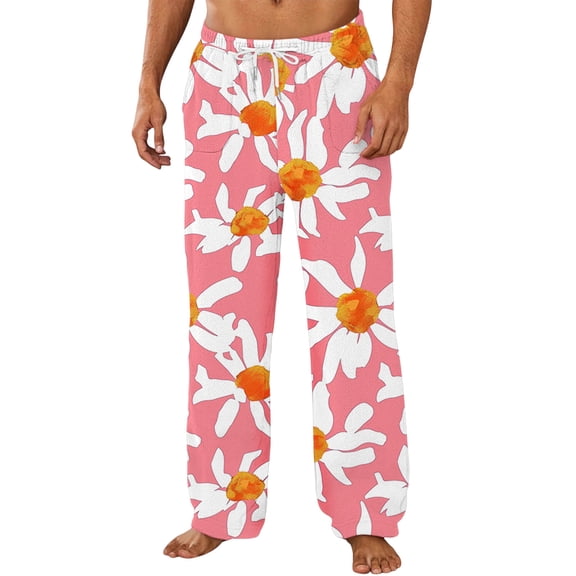 Fewfanhot Mens Pajama Pants Casual Pants Soft Pajama Pants Mens Tall Pajama Pants Lounge Drawstring Checkered Sweatpant with Pockets