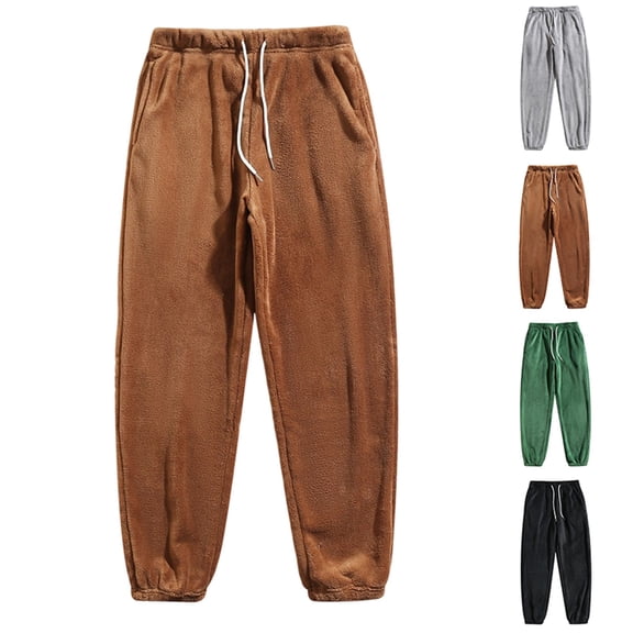 Fewfanhot Mens Pants Baggy High Waisted Drawstring Sweatpants Athletic Workout Joggers Pants with Pocket