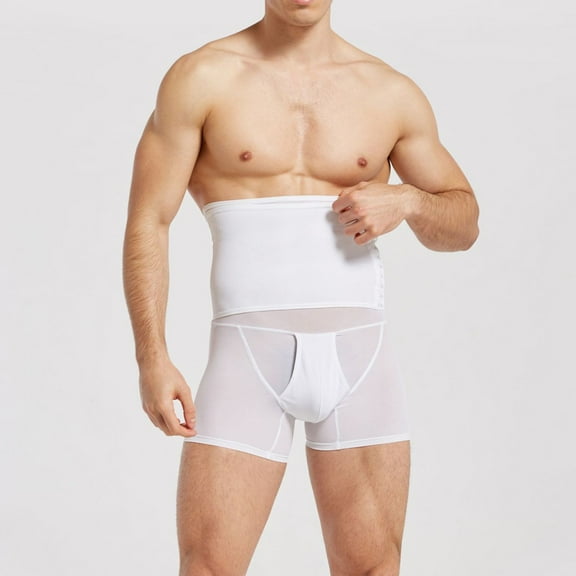 Fewfanhot Mens Shapewear Tummy Control Shorts High-Rise Compression Underwear, High-Waist Shaping Boxer Briefs Fitness Wear