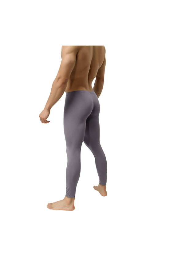 Fewfanhot Mens Shapwear Thermal-Underwear Pants Long Johns Bottoms,High-Elastic Midweight Cotton Warm Base Layer Bottom
