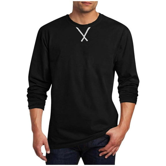 Fewfanhot Mens Shirt Long Sleeve Shirt - Soft Casual Pullover Workout Stylish Breathable Crew Neck T Shirts for Men