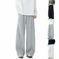 thumbnail image 1 of Fewfanhot Mens Sweatpants Baggy Sweatpants Elastic Waist Drawstring Wide Leg Lounge Track Pants Casual Loose Joggers with Pockets, 1 of 8