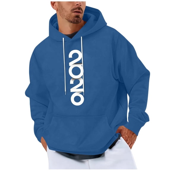 Fewfanhot Mens Sweatshirt 2026 Graphic Drawstring Pullover Hoodies Long Sleeve Hooded Sweatshirt Tops