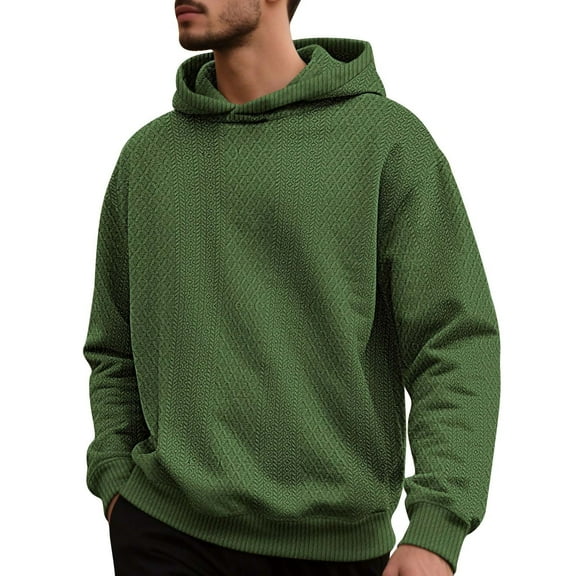 Fewfanhot Mens Sweatshirts and Hoodies Comfort Long Sleeve Fleece Pullover Hoodies Oversized Hooded Sweatshirt with Pockets