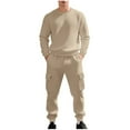 thumbnail image 1 of Fewfanhot Mens Sweatsuits 2 Piece Set 2 Piece Outfits Lounge Crew Neck Oversized Sweatshirt Baggy Fall Fashion Sweatpants, 1 of 8