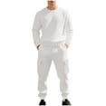 thumbnail image 1 of Fewfanhot Mens Sweatsuits 2 Piece Set 2 Piece Outfits Lounge Crew Neck Oversized Sweatshirt Baggy Fall Fashion Sweatpants, 1 of 8