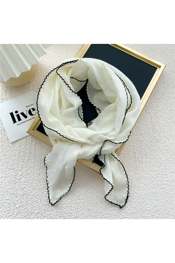 Fewfanhot Neckerchief Scarf, Satin Fashion Narrow/Head Wrap Scarf for Decoration, Braided Hair Tie Scarves for Women, Handbag Scarfs