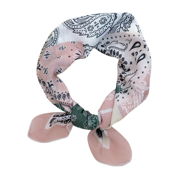 Fewfanhot Neckerchief Scarf, Satin Silk Linen Pleated Scarf Narrow Head Wrap Scarf for Decoration, Braided Hair Tie Scarves for Women, Handbag Scarfs