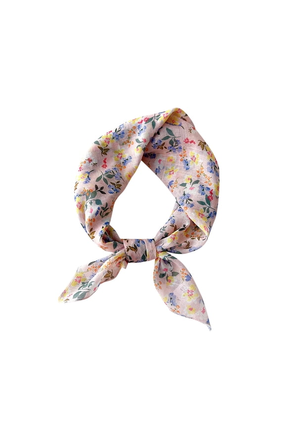 Neckerchief Scarf, Satin Silk Linen Pleated Scarf Narrow Head Wrap Scarf for Decoration, Braided Hair Tie Scarves for Women, Handbag Scarfs
