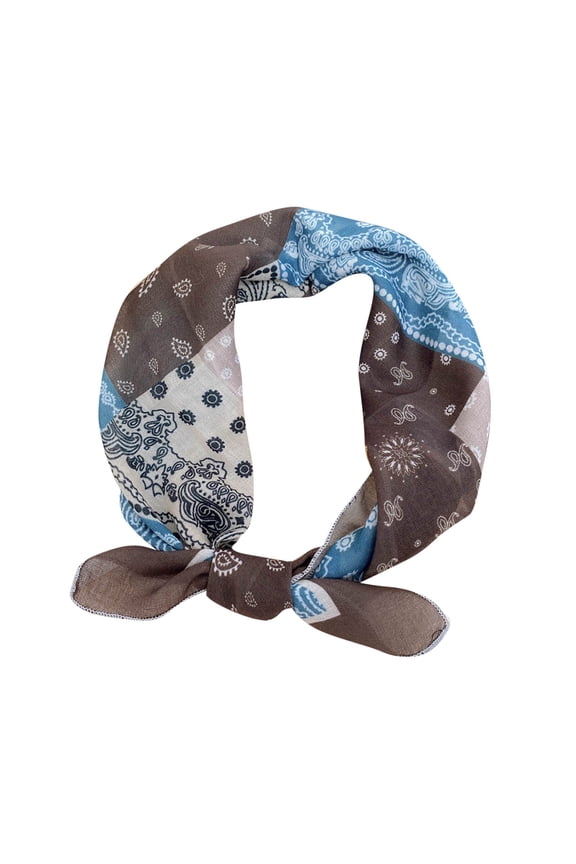 Fewfanhot Neckerchief Scarf, Satin Silk Linen Pleated Scarf Narrow Head Wrap Scarf for Decoration, Braided Hair Tie Scarves for Women, Handbag Scarfs