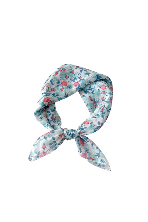 Neckerchief Scarf, Satin Silk Linen Pleated Scarf Narrow Head Wrap Scarf for Decoration, Braided Hair Tie Scarves for Women, Handbag Scarfs