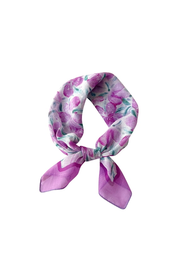 Neckerchief Scarf, Satin Silk Linen Pleated Scarf Narrow Head Wrap Scarf for Decoration, Braided Hair Tie Scarves for Women, Handbag Scarfs