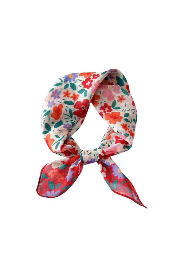 Neckerchief Scarf, Satin Silk Linen Pleated Scarf Narrow Head Wrap Scarf for Decoration, Braided Hair Tie Scarves for Women, Handbag Scarfs