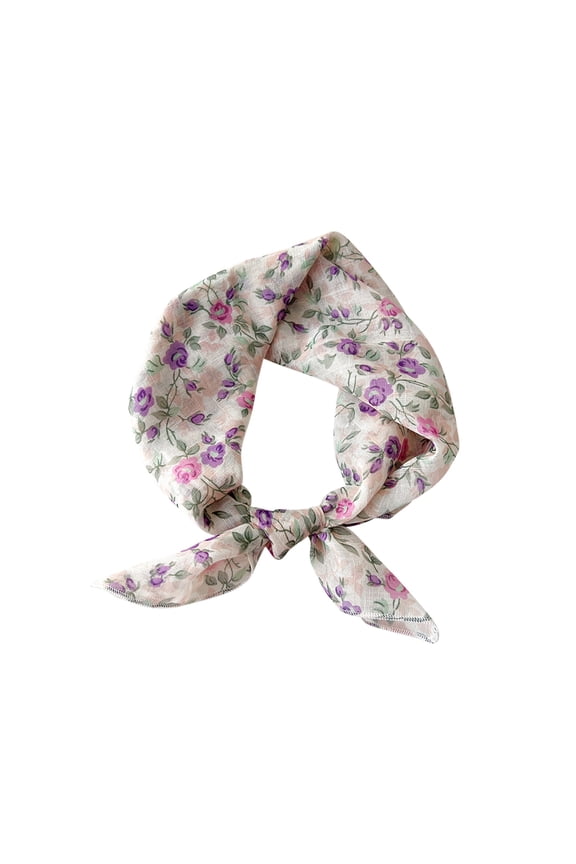 Neckerchief Scarf, Satin Silk Linen Pleated Scarf Narrow Head Wrap Scarf for Decoration, Braided Hair Tie Scarves for Women, Handbag Scarfs