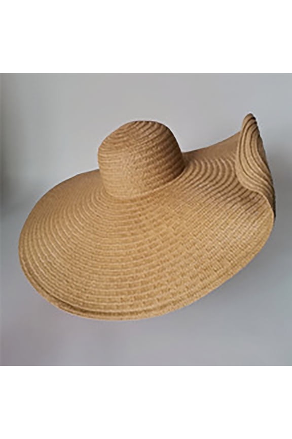 Fewfanhot Oversized Straw Hats for Women Floppy, Extra Large Sun Visor Hat Wide Brim Summer Roll Up Big Beach Hat Women Foldable