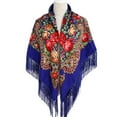 thumbnail image 1 of Fewfanhot Oversized Women's Traditional Retro Scarf Wrap Tassel Fringes Floral Poncho Shawl Printing Shawl, 1 of 2