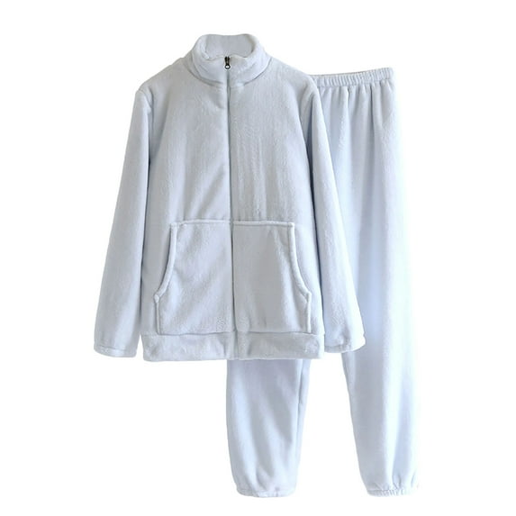Fewfanhot Pajama Set for Women Soft Comfy Fleece Pjs Pullover Pants Loose Plush 2 Piece Sleepwear Fuzzy for Winter