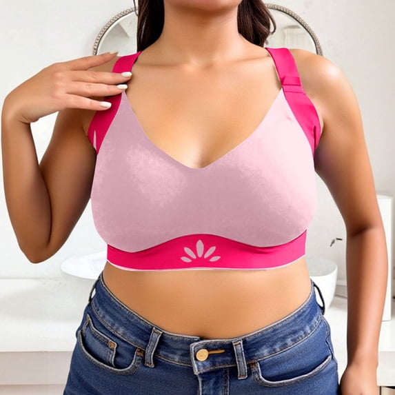 Fewfanhot Plus Size Print Sports Bra for Women, Medium Support High Impact Workout Top, Wide Strap Breathable Mesh Cami LargeBust Comfortable Seamless Crop Top