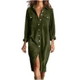 thumbnail image 1 of Fewfanhot Plus Size Summer Dresses Modern Swimsuit Cover Up Blouse Button Down Shirt Dresses Tops, 1 of 5