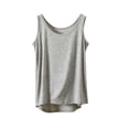 thumbnail image 1 of Fewfanhot Plus Size Women Sleeveless Tank Top, Round Neck Solid Color Casual Summer Blouse, Loose Fit Layering Basic Cami, S-3XL, 1 of 5