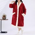 thumbnail image 1 of Fewfanhot Premium Hooded Robes for Women - Super Soft Fluffy Cozy Fleece Sleepwear Robe Plush Long Bathrobe, 1 of 5