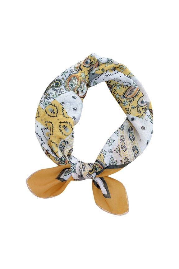 Fewfanhot Printed Silk Scarf Neck Scarf Hair Head Breathable Lightweight for Women Gift Packed