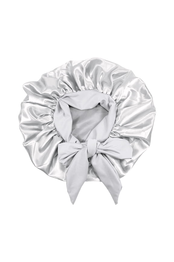 Fewfanhot Satin Bonnets for Every Women & Men - Elastic Wide Band Hair Wrap Cap for Curly Hair - Shower Cap for Sleeping