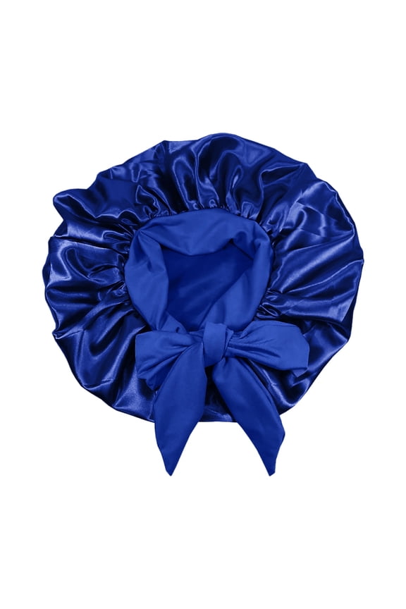 Fewfanhot Satin Bonnets for Every Women & Men - Elastic Wide Band Hair Wrap Cap for Curly Hair - Shower Cap for Sleeping